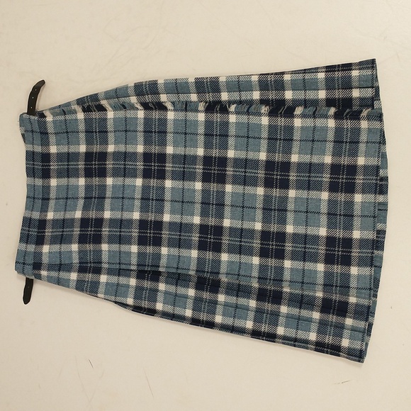 Scottish Wool Kilt Wrap Skirt 100% Wool High Quality Traditional Tartan Blues - Picture 10 of 11